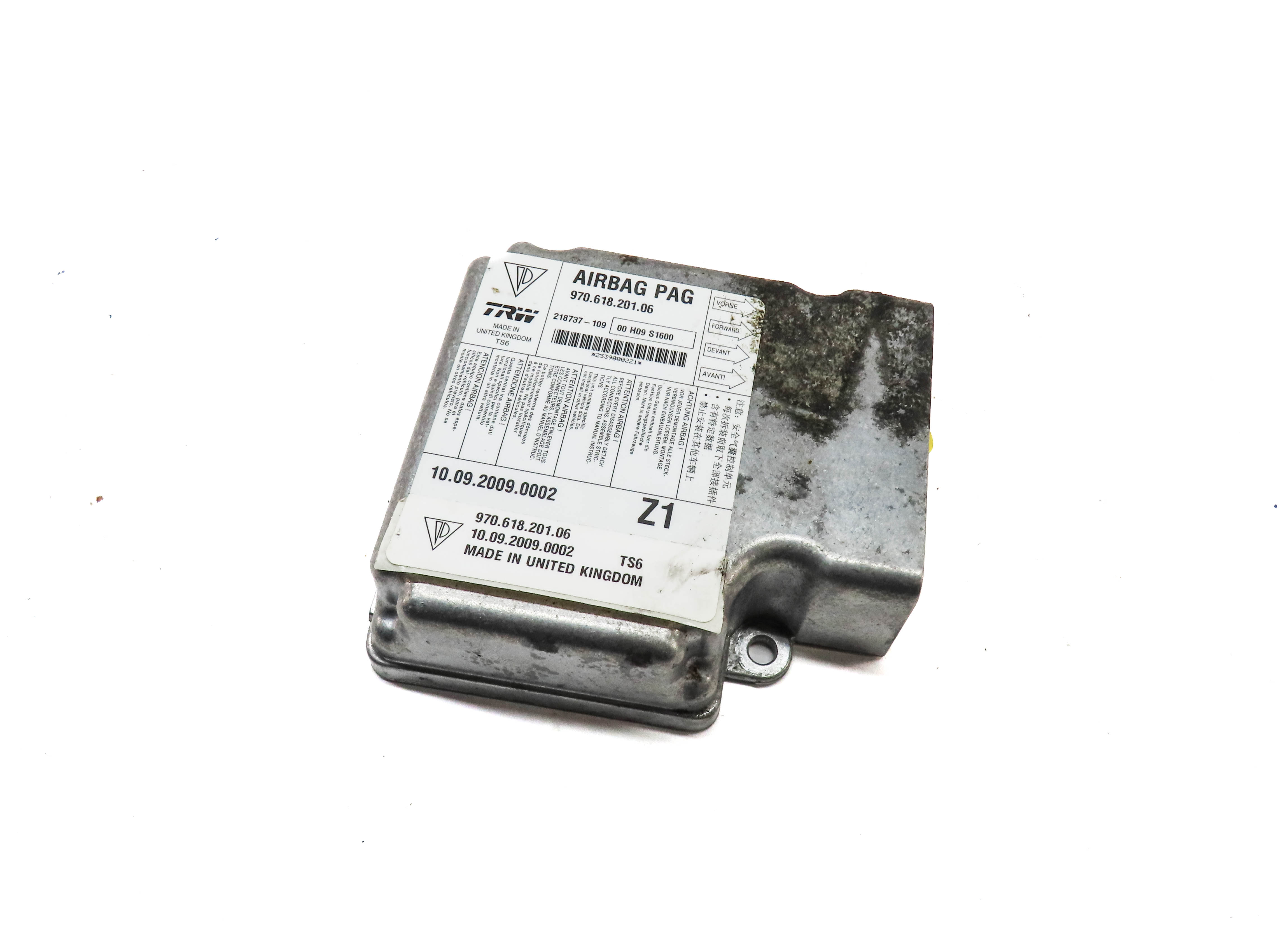 2010-2012 PORSCHE PANAMERA (970 G1) MAIN PRIMARY SRS BAG CONTROL MODULE — exact item pictured